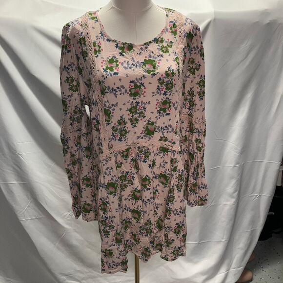 Matilda Jane Like a Lady Floral Tunic Blouse Womens XL Pink Boho Preppy Feminine - Picture 2 of 16